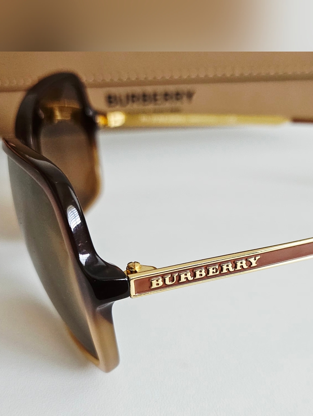Burberry Brown & Honey Gold Gradient Sunglasses - Picture 3 of 10